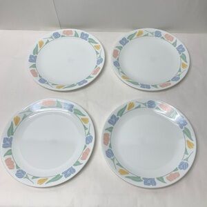 Corning ware Corelle Friendship dinner plates 10 1/4” set 4